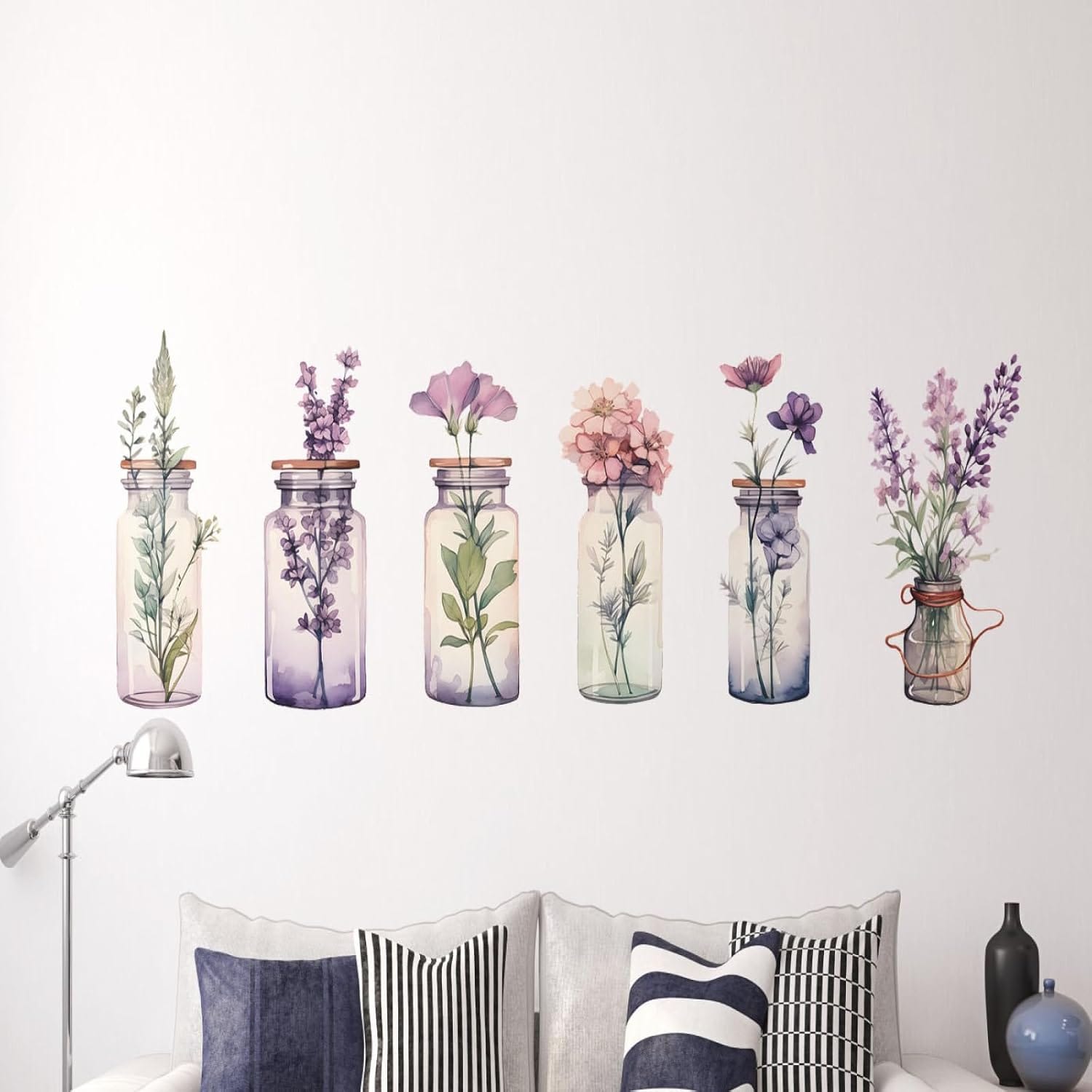 3D Flower Vase Wall Stickers – Artistic Home Wall Decor
