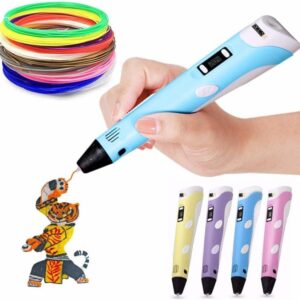 Extrawish Professional 3D Printing Drawing Pen Second Generation for Kids/Adult/Children with 3m FREE Filament + 8 Round Extra Filament 3D Printer Pen