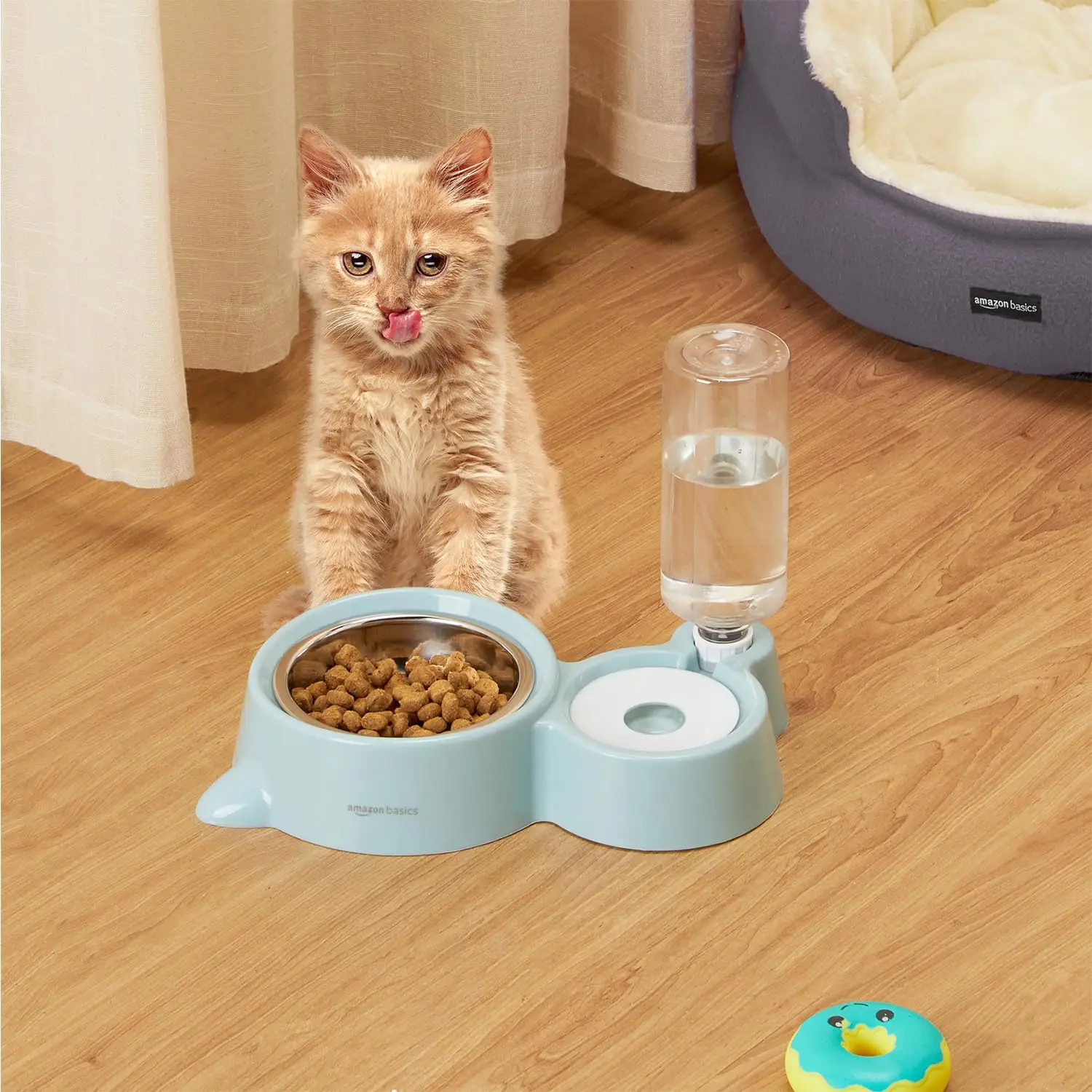 Pet Feeder & Water Bowl Combo – No-Spill, Auto Refill for Dogs & Cats