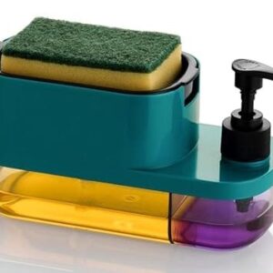 3-in-1 Soap Pump Dispenser with Sponge Holder – Kitchen & Bathroom