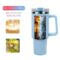 IMECO ECO-SIP Premium Stainless Steel Insulated Tumbler with Straw, Double Wall Vacuum, Leakproof for Hot & Cold Drinks, Office, Gym & Travel |Stylish Watter Bottle 850ml (Sky Blue)